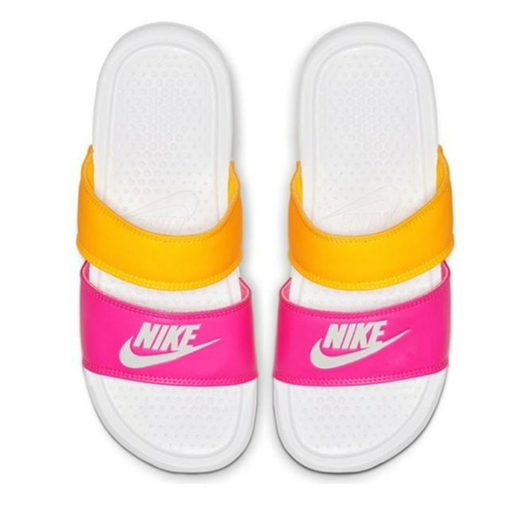 Nike Shoes - Nike Benassi Duo Ultra Slide Women's 'Metallic Summit White'